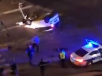 Udario dečaka pa POBEGAO, auto završio na krovu: Drama kod Plavog mosta (VIDEO)