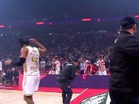 Potpuni haos u finišu derbija: Košarkaši Partizana zasuti predmetima, nastradao i Moneke, letela i patika?!