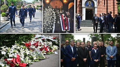 Sahranjen Vladimir Cvetković: Čuveni košarkaš i funkcioner Zvezde ispraćen uz "Đurđevdan" (FOTO/VIDEO)