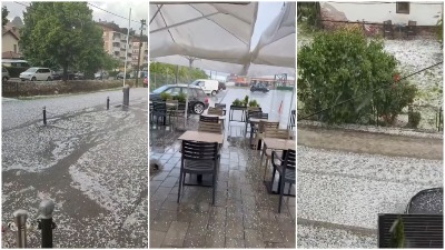Dramatični snimci nevremena u Srbiji: Grad tukao kao lud, ulice pod vodom (VIDEO)