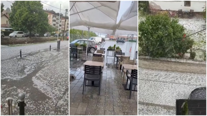Dramatični snimci nevremena u Srbiji: Grad tukao kao lud, ulice pod vodom (VIDEO)