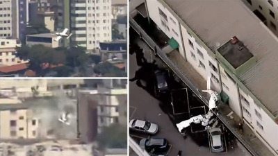 (UZNEMIRUJUĆE) AVION SE ZAKUCAO U ZGRADU! Svet obilaze zastrašujući snimci, jeziva nesreća u epicentru grada! (VIDEO)