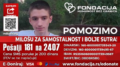 Pomozimo Milošu slanjem 181 na 2407