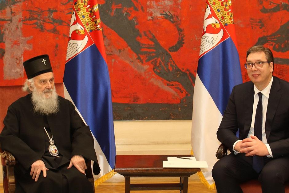 Aleksandar Vučić se večeras sastao sa patrijarhom Irinejom, Foto: Beta/Emil Vas